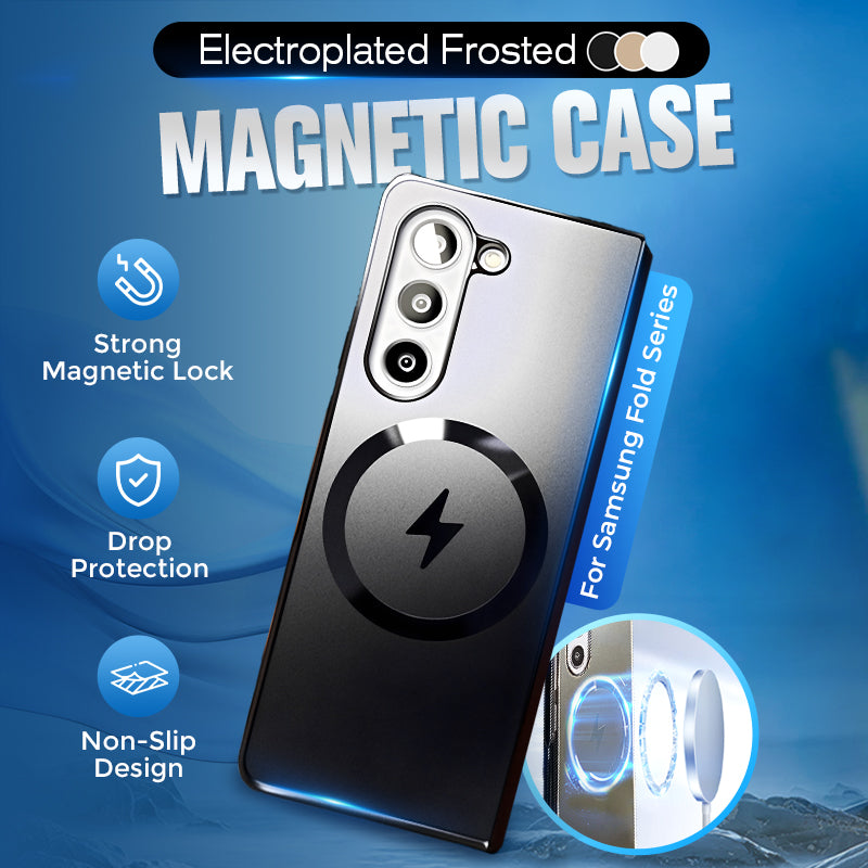 Electroplated Frosted Magnetic Case Cover for Samsung Fold Series
