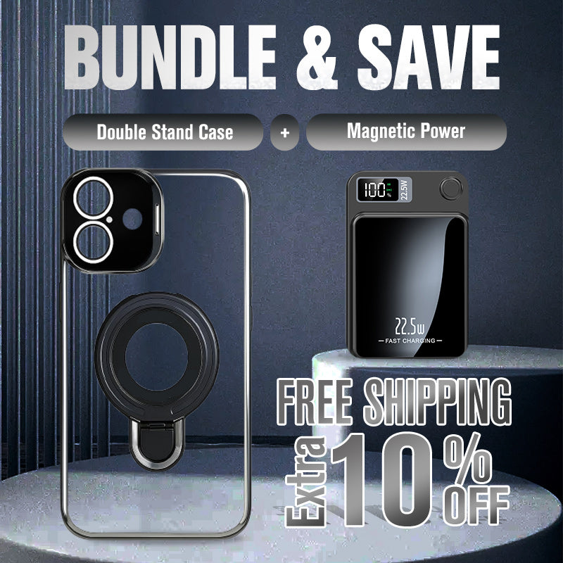 Double Stand Case Cover for iPhone - Buy 2: FREE SHIPPING🛫 & 40% OFF 2nd🔥