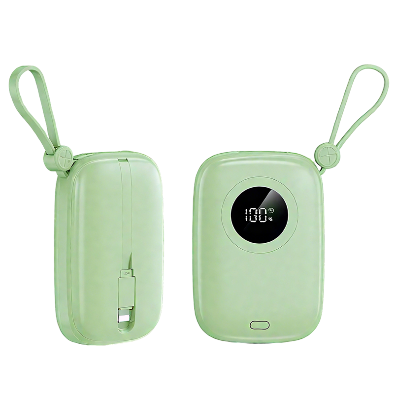 10000mAh Slim Portable Charger with Built-in Cable